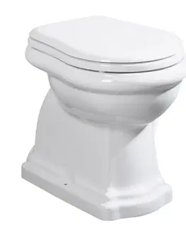 Záchody KERASAN - RETRO WC misa 38,5x59cm, zadný odpad, biela 101101