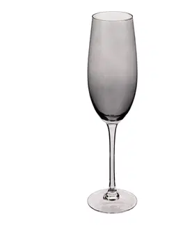 Poháre Poháre na šampanské, set 6 ks, 280 ml, dymová svetlosivá, LILO TYP 2