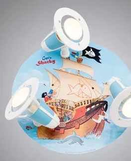 Stropné svietidlá Elobra Stropné svietidlo Kapitán Sharky pre detskú izbu