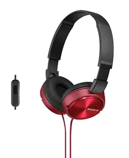 Slúchadlá Sony MDR-ZX310AP s handsfree, red