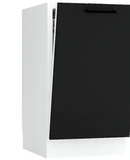 Dvierka a čelá zásuviek pre kuchynske skrinky Predná stena umývačky Max 45pz čierna