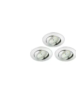 Svietidlá Briloner Briloner 8312-039 - SADA 3x LED Kúpeľňové podhľadové svietidlo LED/5W/230V IP23 