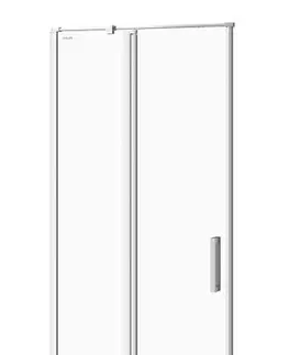 Sprchovacie kúty CERSANIT - Kyvné dvere s pevným poľom MODUO 80x195, ľavé, číre sklo S162-003