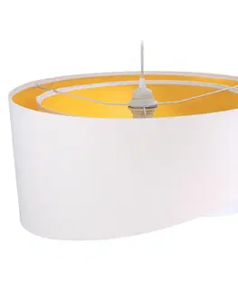 Závesné svietidlá Maco Design Závesná lampa Vivien, dvojfarebná, biela/oranžová