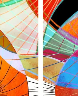 Pop art obrazy 5-dielny obraz pestrofarebná abstrakcia