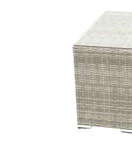 Stolčeky DEOKORK Ratanový stolek bočný SEVILLA (sivá)