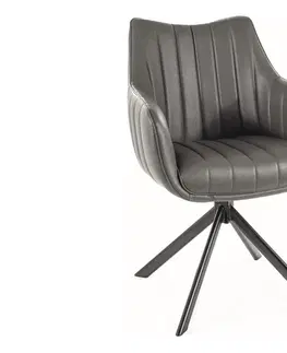 Jedálenské stoličky ZALIA jedálenské kreslo, olivová / čierna 