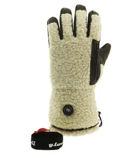 Zimné rukavice Vyhrievané rukavice v štýle shearling Glovii GS3 béžovo-čierna - S