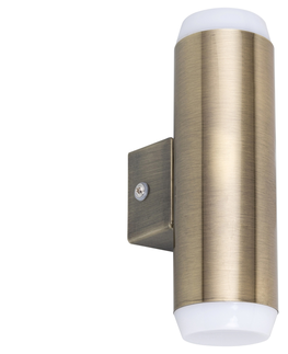 Záhradné lampy Rabalux Rabalux 8939 - LED Vonkajšie nástenné svietidlo CATANIA 2xLED/4W/230V IP44 bronzová 