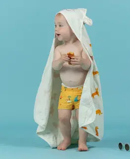 vodné športy Detský bavlnený uterák Savane s kapucňou