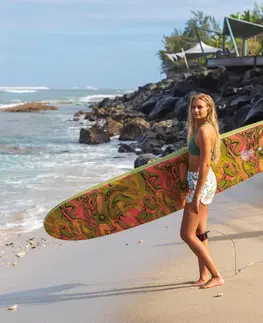 surf Penová doska 500 na surfovanie 8'6' kaki