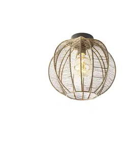 Stropne svietidla Priemyselné stropné svietidlo bronzové s čiernou - Dong