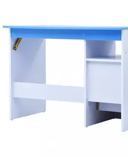 Detské stoly a stoličky Detský písací stôl náklopný Dekorhome Modrá