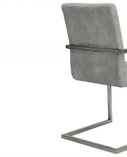 Jedálenské zostavy Konzolová jedálenská stolička 2 ks LADON Dekorhome Svetlosivá
