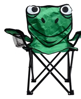 Outdoorové vybavenie CATTARA FROG malá skladacia kempingová stolička zelená 