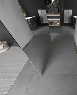 Sprchové dvere MEXEN/S - KIOTO samostatne stojaca sprchová zástena 120 x 200, zrkadlové, zlatá 800-120-002-50-50