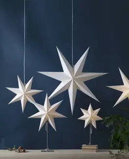 Vianočné svetelné hviezdy STAR TRADING Visiaca hviezda Sensy, Ø 100 cm, biela