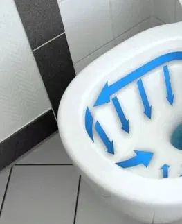 Záchody REA - Závesná WC misa vrátane sedátka Carlo Flat Mini Zlatá/čierna REA-C8990