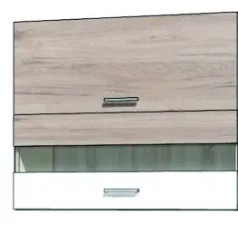 Kuchynské skrinky EKO - 42G horná skrinka so sklom 90cm