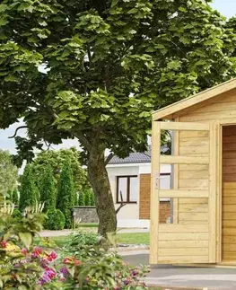 Vonkajšie sauny Vonkajšia fínska sauna BOSS Lanitplast Prírodné drevo