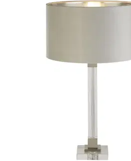 Lampy Searchlight Searchlight EU67521GY - Stolná lampa SCARBOROUGH 1xE27/60W/230V šedá 