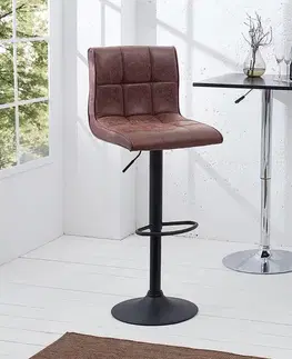 Barové stoličky LuxD Barová stolička Modern vintage hnedá
