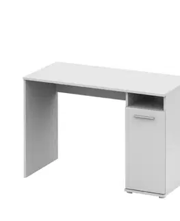 Písacie stoly PC stôl, biela,  NOKO-SINGA 21