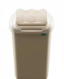 Odpadkové koše Kinekus Kôš na odpad preklápací 30 l, plastový, FALA, cappuccino