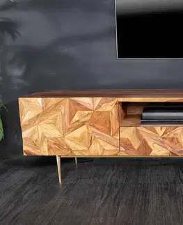 TV stolíky LuxD Dizajnový TV stolík Lassie 160 cm Sheesham