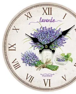 Hodiny Nástenné hodiny Lavande Provence, pr. 34 cm
