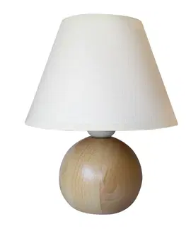 Stolové lampy Stolná lampa Sandria drevo-guľa svetlé drevo