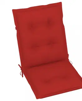 Záhradné sedáky Podušky na záhradné stoličky 2 ks Dekorhome Červená