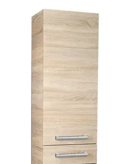 Kúpeľňa AQUALINE - VEGA Skrinka vysoká s košom 40x184x31cm, dub platin VG980
