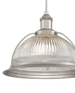 Závesné svietidlá Westinghouse Westinghouse 6338740 závesná lampa, sklo nikel
