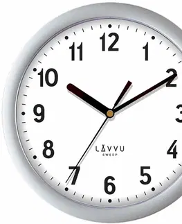 Hodiny Nástenné hodiny LAVVU BASIC LCS2021 Metallic Silver, 25cm