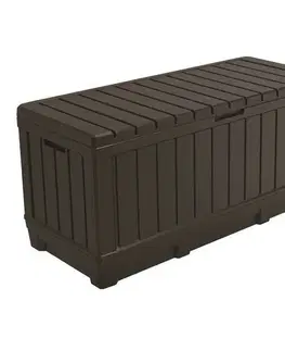 Úložné boxy Keter Záhradný úložný box Kentwood hnedá, 350 l, 128 x 59 x 54 cm