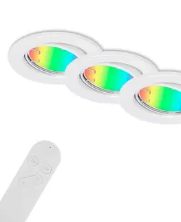 SmartHome zapustené svetla Briloner Fit Move S vstavané LED svetlo, CCT RGB 3, biela
