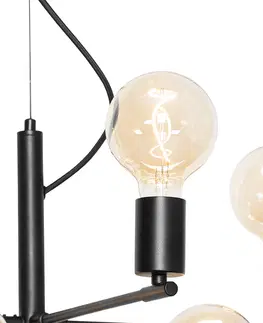 Zavesne lampy Moderné závesné svietidlo čierne 8-svetlo - Osprey