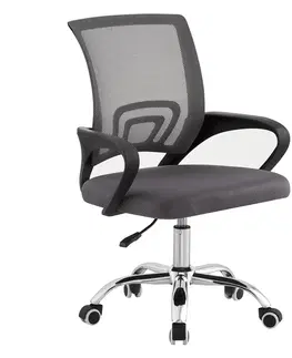 Kancelárske kreslá Kancelárska stolička, sivá/čierna, DEX 4 NEW
