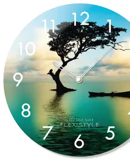 Hodiny Nástenné sklenené hodiny Tree Flex z67a s-2-x, 30 cm