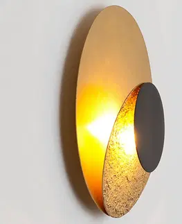 Nástenné svietidlá Holländer Nástenné LED svietidlo La Bocca, zlato-čierna