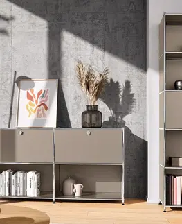 Bookcases & Standing Shelves Vysoká kovová skrinka »CN3« s výklopným priečinkom