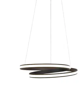 Zavesne lampy Dizajnové závesné svietidlo čierne 55 cm vrátane LED - Jarabina