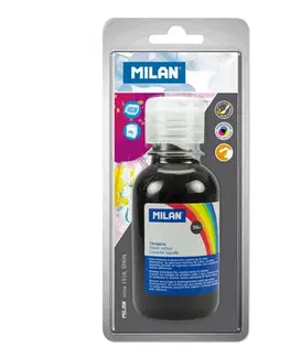 Kreatívne a výtvarné hračky MILAN - Temperová farba 125 ml čierna - blister