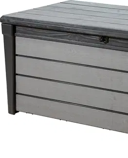 Úložné boxy Keter Brushwood box - 455L - antracit + sivý