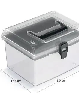 Úložné boxy NABBI NUF2HT plastový úložný box priehľadná / čierna