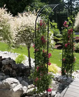 Kvetináče a truhlíky Záhradná pergola, čierna, PERISA