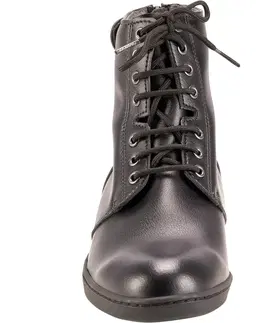 obuv Jazdecká obuv 500 - perká so šnúrkami čierna