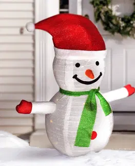 Vianočné dekorácie Solight LED snehuliak vonkajší 40 LED, teplá biela