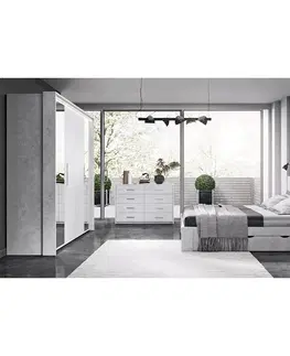 Postele Manželská posteľ 160x200cm, úložný priestor, sivý betón, ALDEN